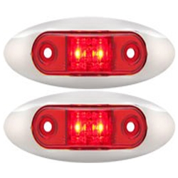 Red Surface Mount LED Marker/Clearance Light Pair