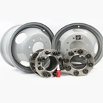 Front conversion kit for 1971-2000 Chevy/GMC truck & van rear drum brakes with two X45329 sixteen-inch wheels - AA-4CP