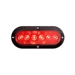 6” Flange Mount Oval Sealed LED Stop/Turn/Taillight (6 diodes) - STL73RBK