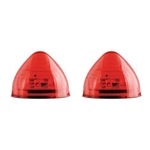 Red 2" Beehive Sealed LED Marker/Clearance Light Pair