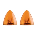 Amber 2.5" Beehive Sealed LED Marker/Clearance Light Pair