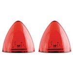 Red 2.5" Beehive Sealed LED Marker/Clearance Light Pair