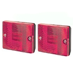 Red Square LED Marker/Clearance Light Pair