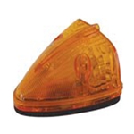 Sealed Amber LED Triangular Cab/Clearance Light - PC Rated