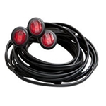 Red Uni-Lite™ 3/4” Sealed LED Marker/Clearance Lights - P2 w/Molded Harness