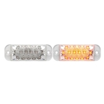 Clear Lens Amber LED Intermediate Side Marker Light with Supplemental Mid-Ship Turn