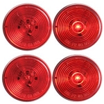 FLEET Count™ 2” Round Sealed Red LED Marker/Clearance Light Pair