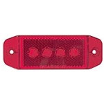 Sealed Red LED Surface Mount Marker/Clearance Light with Reflex - MCL76RB