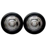 Clear Lens Uni-Lite™ 3/4” Red LED Non-Directional Marker/Clearance Light Pair
