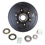 TruRyde® 6-5.5" Bolt Circle Trailer Hub/Drum with Parts including Timken® Bearings for a 5,200 lbs. Trailer Axle - 13HLB3E-TK