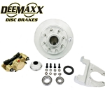 DeeMaxx® 8,000 lbs. Disc Brake Kit with 9/16" Studs for One Wheel with Gold Zinc Caliper - DM8KGOLD916