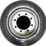 17.5" x 6.75" Dual Gray 8-275mm Wheel with 23575R17.5 18 PLY TrailFinder - 1756758HP4GWT235-PM
