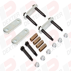 Dexter® Shackle Kit for Single Trailer Axle with Double Eye Springs includes Wet Bolts, Bronze Bushings & Heavy-Duty Shackles - K71-358-00