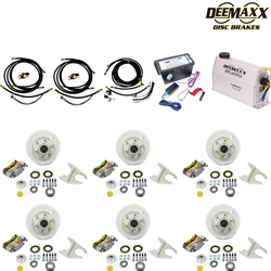 MAXX KIT Electric Over Hydraulic 5,200 lbs. Disc Brake Kit for a Triple Axle with MAXX Caliper and TruRyde® Bearings - DMK52IM3